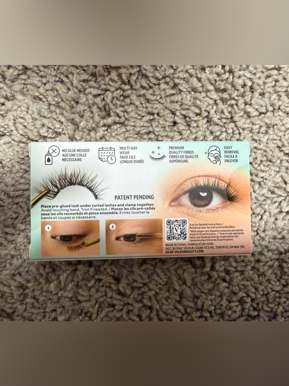 Velour Self-Stick Xtension Strips False Lashes - Black - Picture 2 of 3